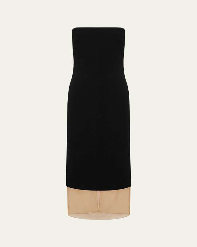 Issia Strapless Midi Dress